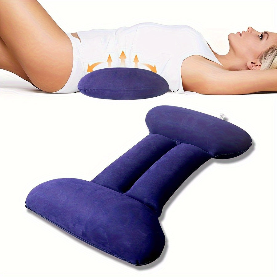Oreiller gonflable ergonomique pour dormir, coussin lombaire r¨¦glable en mousse ¨¤ m¨¦moire de forme - oreiller convexe post¨¦rieur, adapt¨¦ aux dormeurs sur le c?t¨¦, dos et ventre, coussin pour voiture et canap¨¦