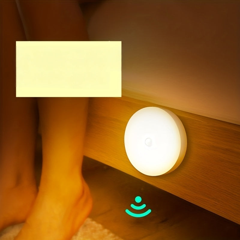 1pc Intelligent Human Sensing Lamp, Desk Lamp, Body Induction Staircase Lamp, Creative Gift, LED Bedside Lamp, Bedroom Home Lamp, USB Charging Night Lamp, Student Dormitory Bookshelf Lamp
