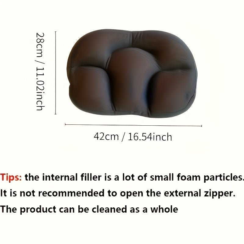 1pi¨¨ce Oreiller de sommeil ergonomique 3D en forme d'?uf - Polyester fibre de fermet¨¦ moyenne, soutien de cou portable pour les dormeurs sur le c?t¨¦ et sur le dos, rembour¨¦ en mousse, facile ¨¤ entretenir, coussin de voyage l¨¦ger