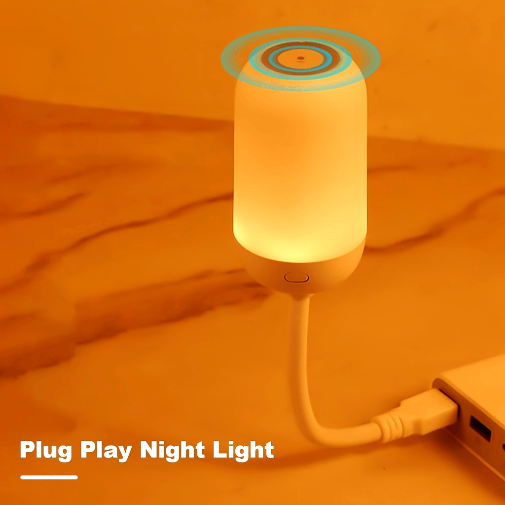 1pc Touch-Controlled Dimmable LED Night Light, USB Powered Eye-Caring Desk & Wall Lamp, PVC Material, 3 Color Temperatures for Home Use