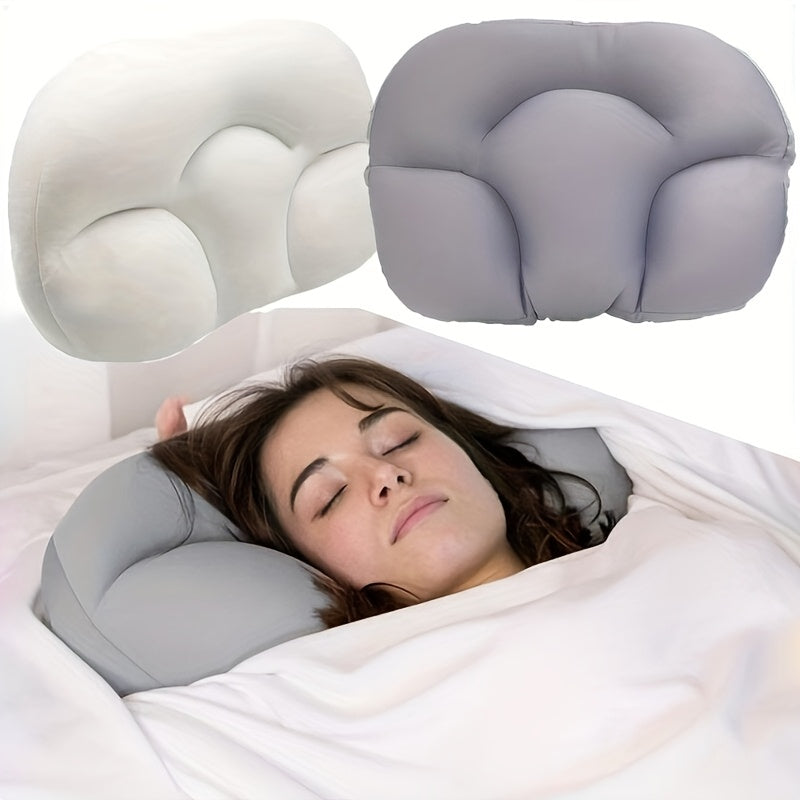 1pi¨¨ce Oreiller de sommeil ergonomique 3D en forme d'?uf - Polyester fibre de fermet¨¦ moyenne, soutien de cou portable pour les dormeurs sur le c?t¨¦ et sur le dos, rembour¨¦ en mousse, facile ¨¤ entretenir, coussin de voyage l¨¦ger