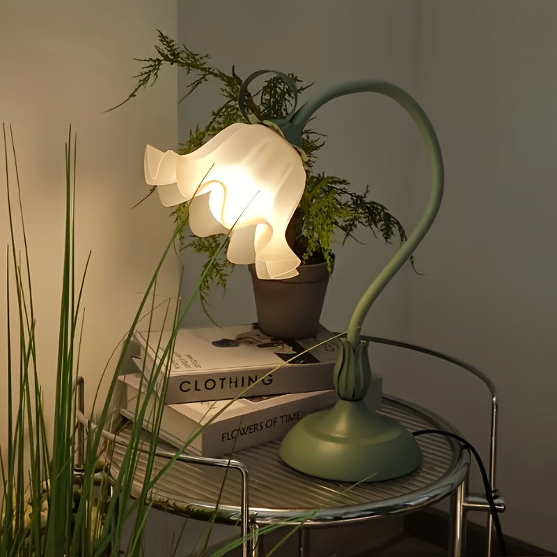 Green Flower Lamp, Flower-shaped Lighting Fixture, Mother's Day Gift, Holiday Gift, Birthday Gift, Suitable for Bedroom, Living Room, Dormitory, Restaurant and other Scenes, Cute Exquisite Light, Warm Romantic, Home Atmosphere Sensing Lamp, ins Style