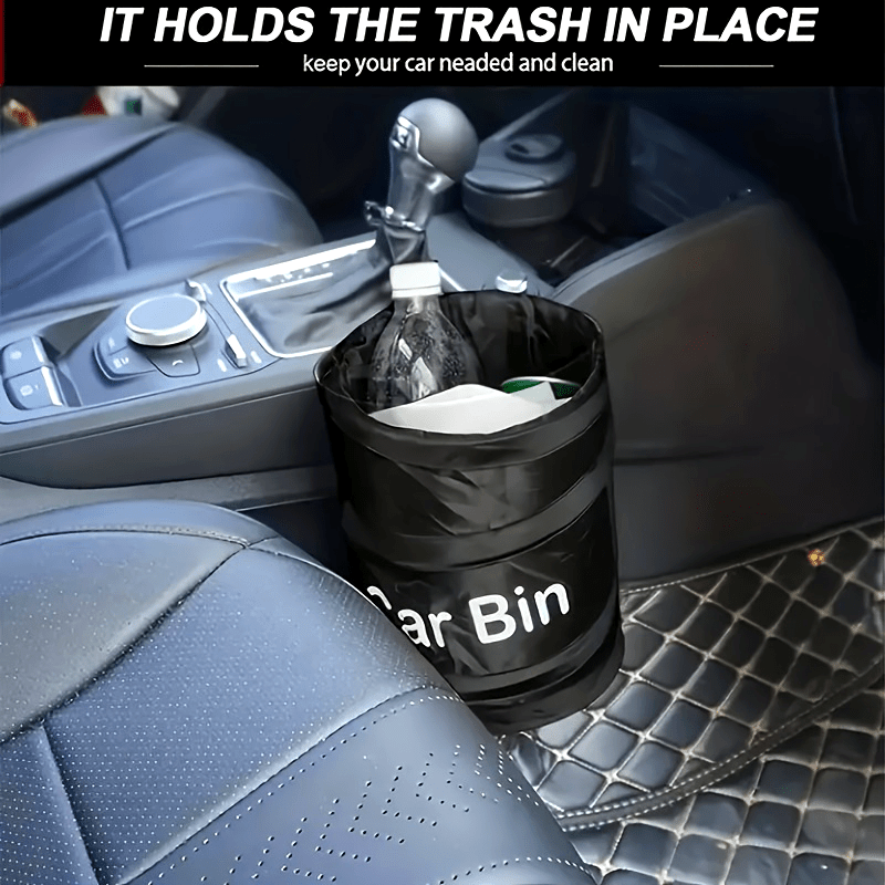 1PC Portable Folding Trash Can - Durable Polyamide Material, Leakproof, Hangable Design for Cars, Home, Office - Essential for Travel and Camping