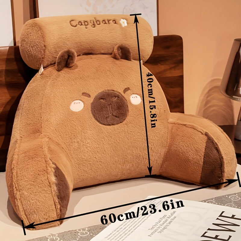 Oreiller Capybara Doudou | Coussin Polyester Multifonction avec Fermeture ¨¦clair | Lavable en Machine | Id¨¦al pour Bureau et D¨¦coration Maison | Cadeau Parfait pour No?l, Paques, Anniversaires | Design Doux et Adorable, Coussin D¨¦coratif