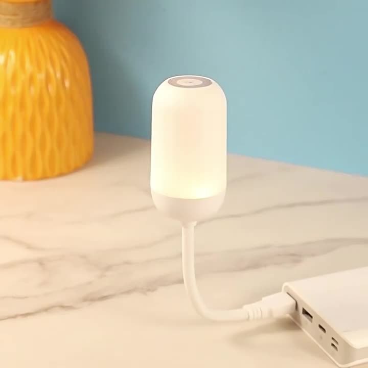 1pc Touch-Controlled Dimmable LED Night Light, USB Powered Eye-Caring Desk & Wall Lamp, PVC Material, 3 Color Temperatures for Home Use