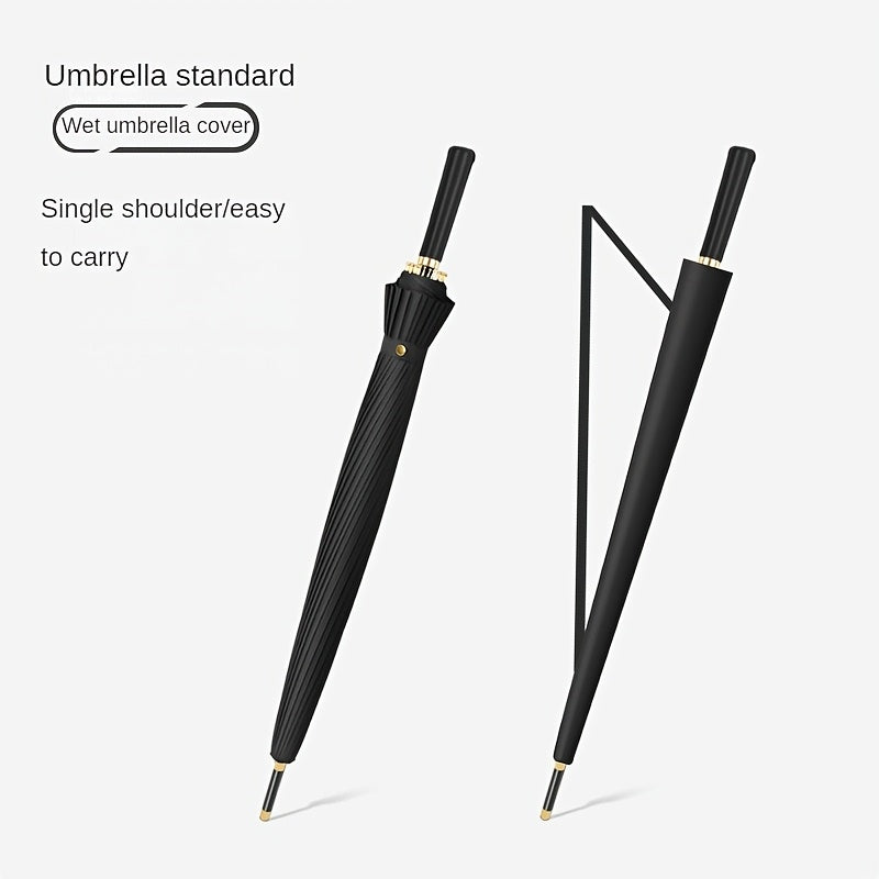 Un parapluie r¨¦sistant au vent ¨¤ 24 baleines, dot¨¦ d'une poign¨¦e longue - Il est imperm¨¦able, portable et s'ouvre avec un seul clic, con?u pour les hommes et les femmes avec un mat droit.