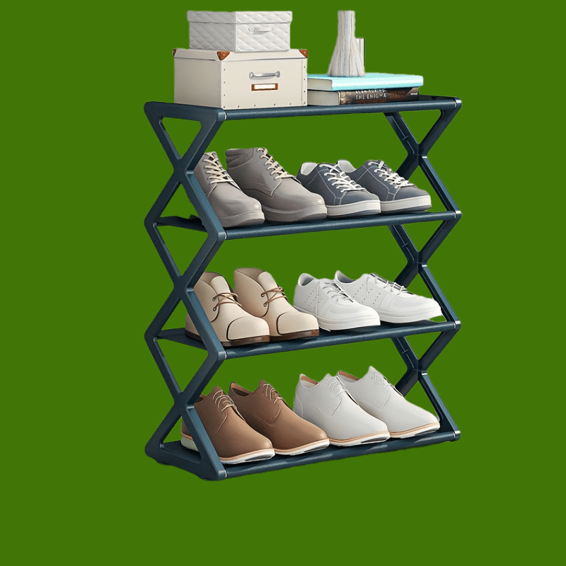 1pc Simple Shoe Rack - Easy Assembly Space-Saving Shoe Organizer with Multiple Compartments, Durable Plastic Shoe Storage for Home, Dorm, Entryway - Casual Style Shoe Cabinet