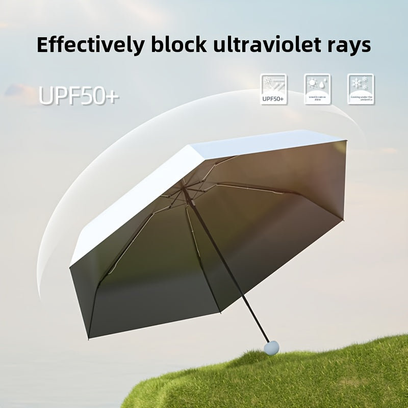Parapluie de Luxe Double Usage pour Femmes - Protection UV UPF50+, Design Compact de Voyage, Cadre Durable ¨¤ 8 Baleines, Style Minimaliste ¨¦l¨¦gant, Parasol Pliant Manuel pour Activit¨¦s Ext¨¦rieures, Accessoire Moderne
