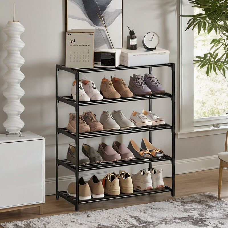 1 Stackable Shoe Rack, Multi-Layer Home Easy Entryway Shoe Holder, Suitable for Hallways, Entrances, and Balconies