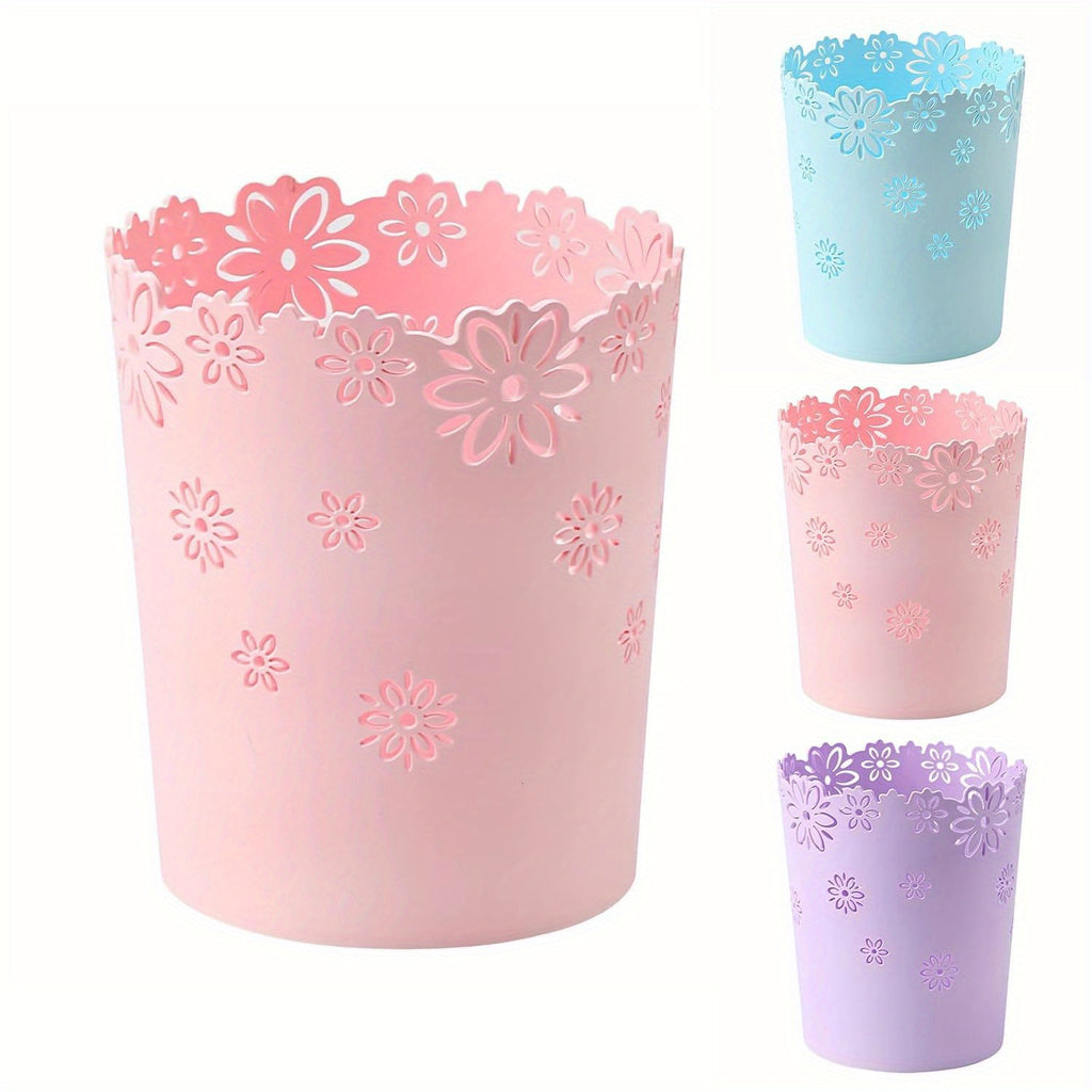 1pc Mini Wastebasket Small Trash can Office Plastic Garbage Can for Bathroom Vanity, Desktop, Office or Rooms