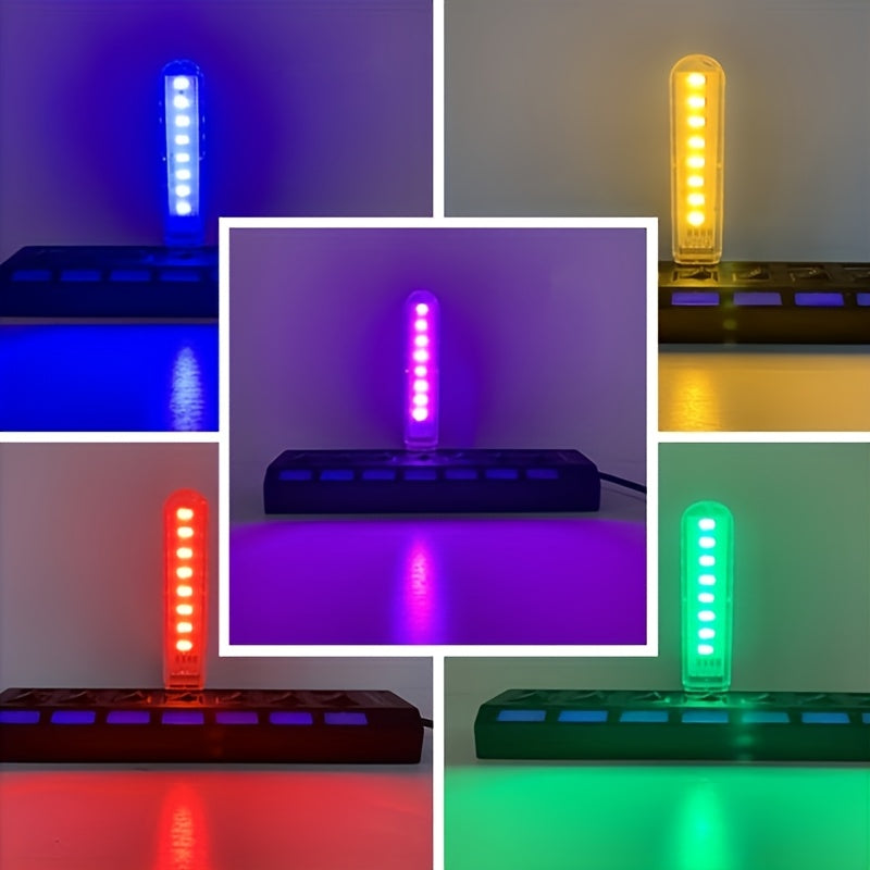 1pc USB LED Desk Lamp with Color-Changing Lights - Adjustable Brightness, USB-Powered Night Light for Dorm, Bedside, or Workspace, Compact and Decorative Atmosphere Light, Bedside Lighting | Decorative Light | Compact Lamp, Desk Lamps for Home Office