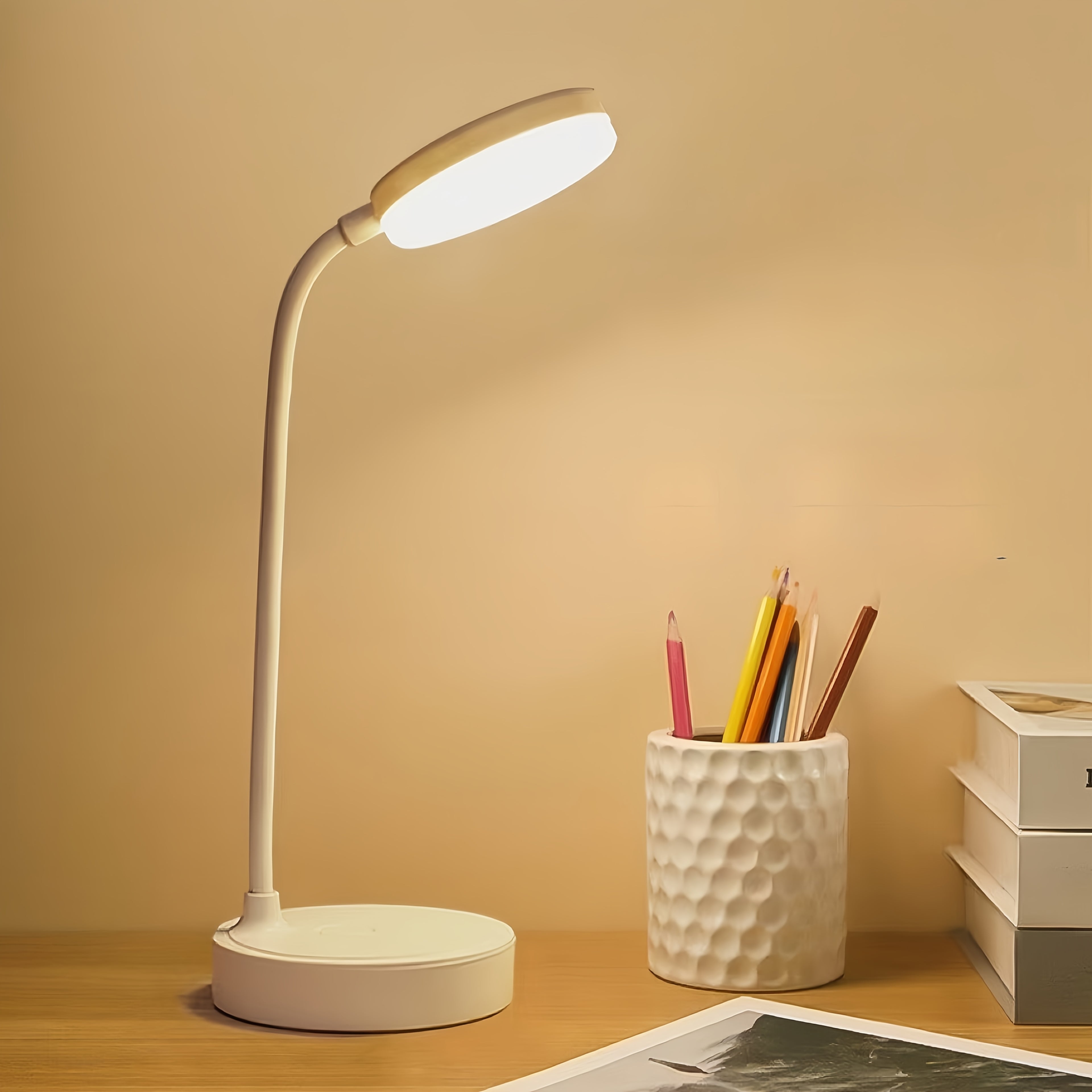 1pc high appearance level Learning lamp Interior Decoration lamp Eye protection Dormitory Bedside lamp Desktop nightlight desk USB port plug in use students must