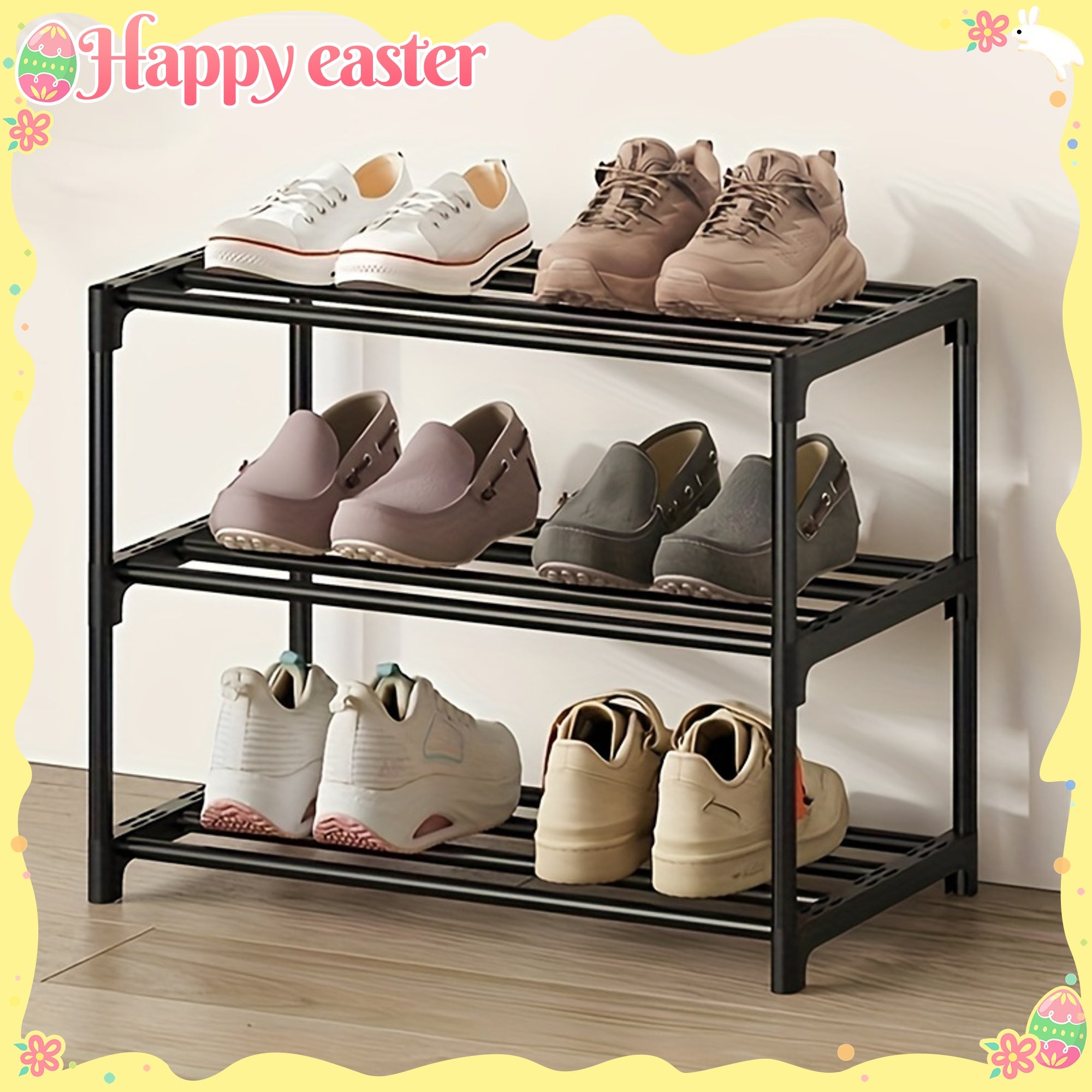 1 Stackable Shoe Rack, Multi-Layer Home Easy Entryway Shoe Holder, Suitable for Hallways, Entrances, and Balconies