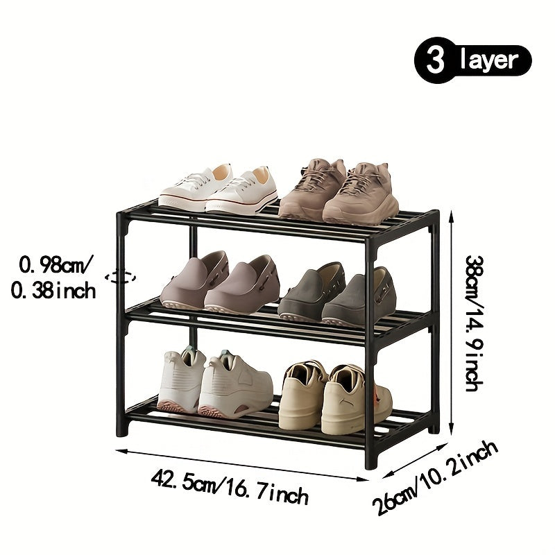 1 Stackable Shoe Rack, Multi-Layer Home Easy Entryway Shoe Holder, Suitable for Hallways, Entrances, and Balconies